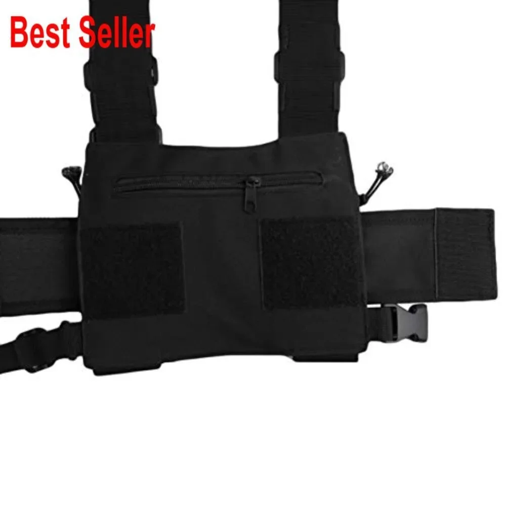 Polyester Tactical Chest Rig Bag Utility Vest with Adjustable Straps